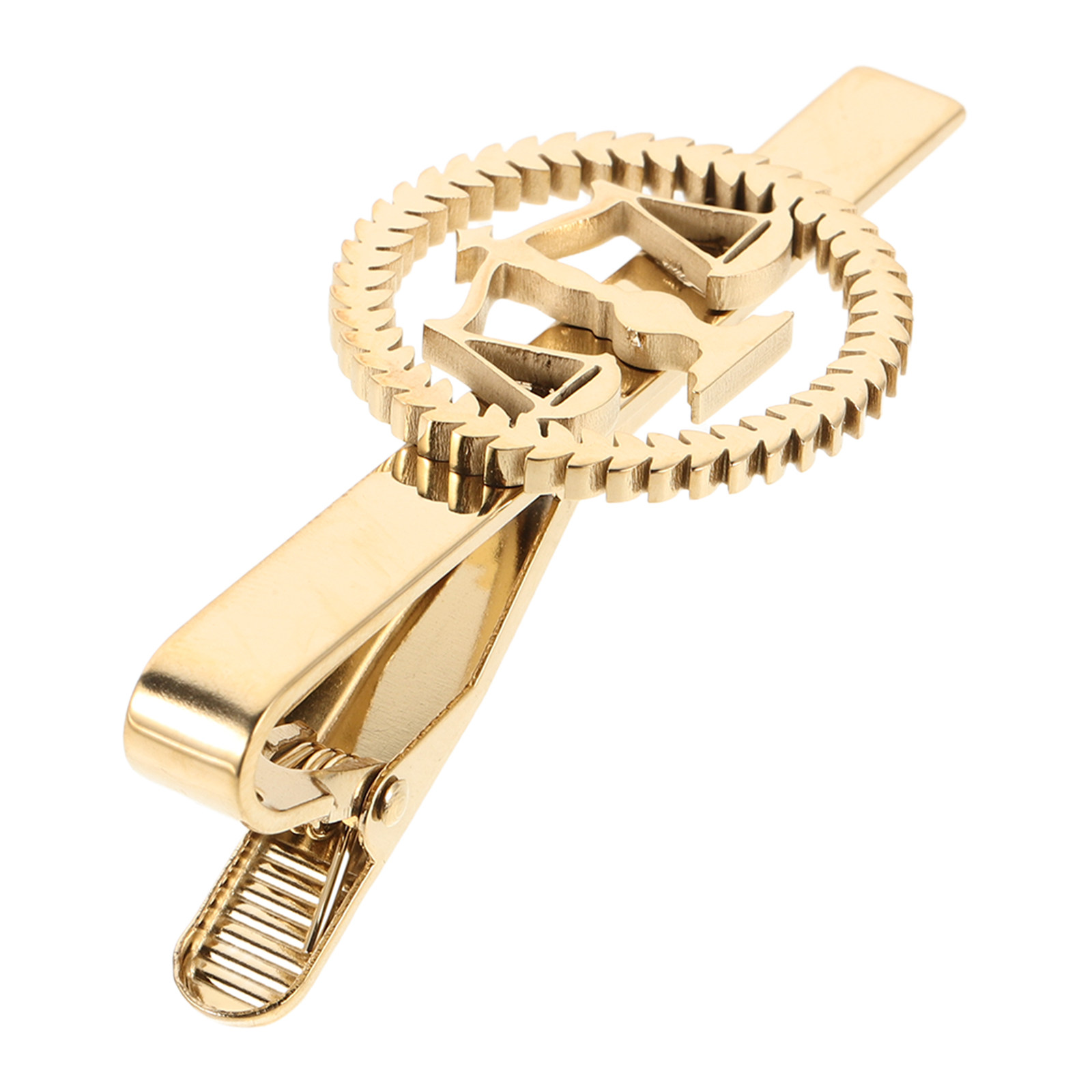 Scale - Men Formals & Ethnic Wear - Mens Libra Tie Clip Golden Stainless