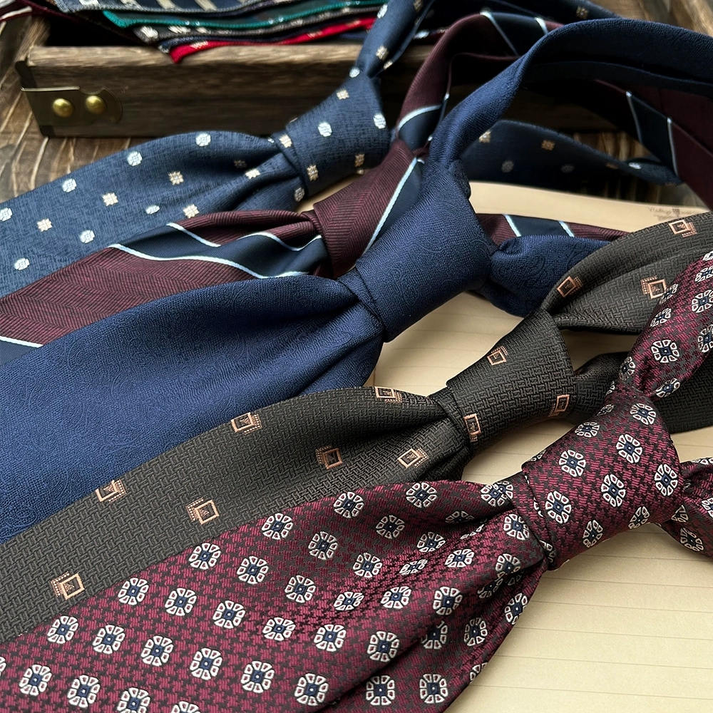 Men Formal Wear Shirts - New Trendy Navy Brown Neckties For