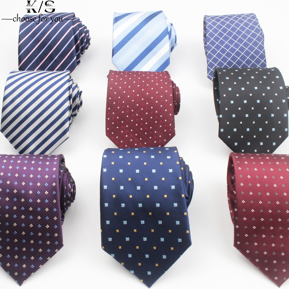 Men's Tie 8cm Stripe Dot Neckt - مراجعة Men Formal Wear Shirts وسعره