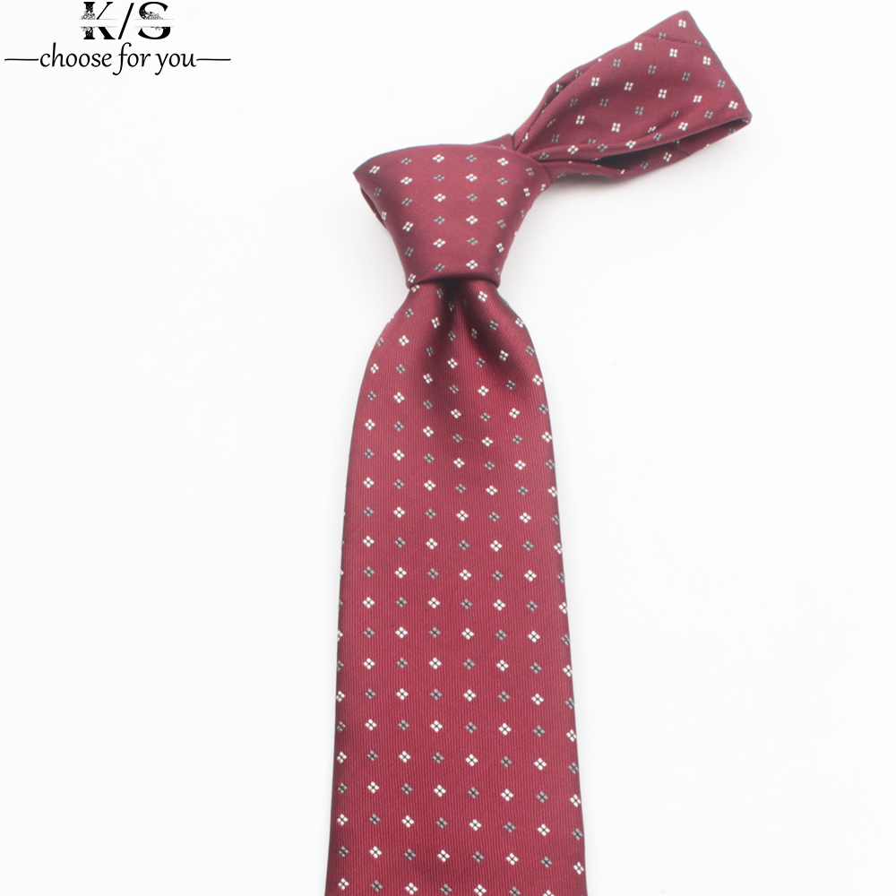 Men's Tie 8cm Stripe Dot Neckt - مراجعة Men Formal Wear Shirts وسعره