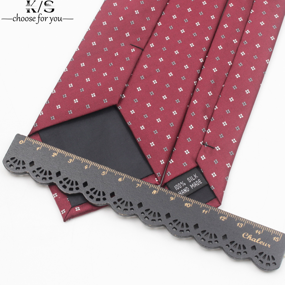 Men's Tie 8cm Stripe Dot Neckt - مراجعة Men Formal Wear Shirts وسعره
