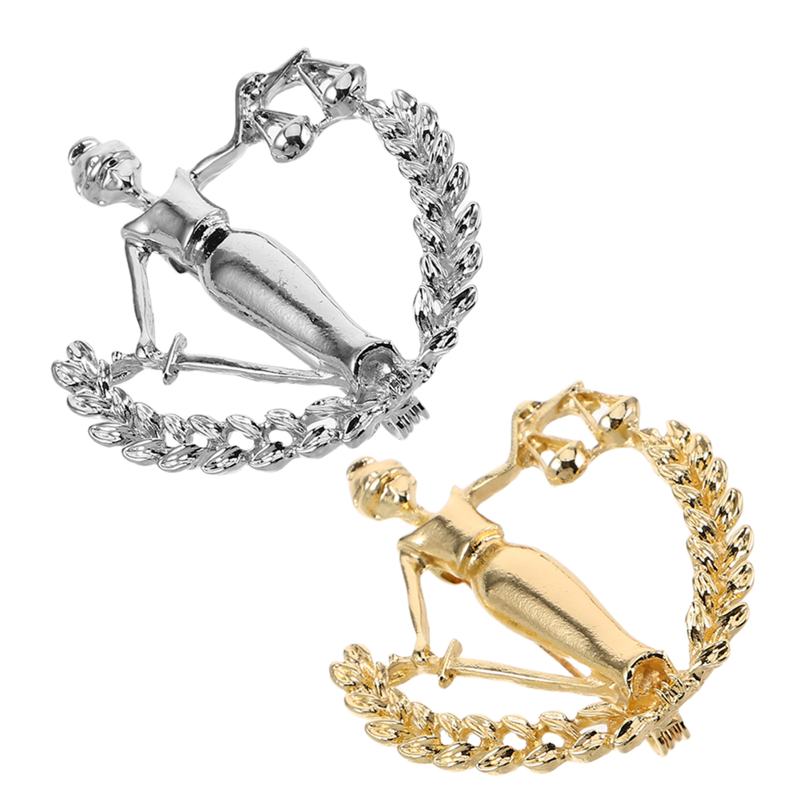 2Pcs Scale Justice Lapel Pin A - مراجعة Scale - Men Formals & Ethnic Wear وسعره