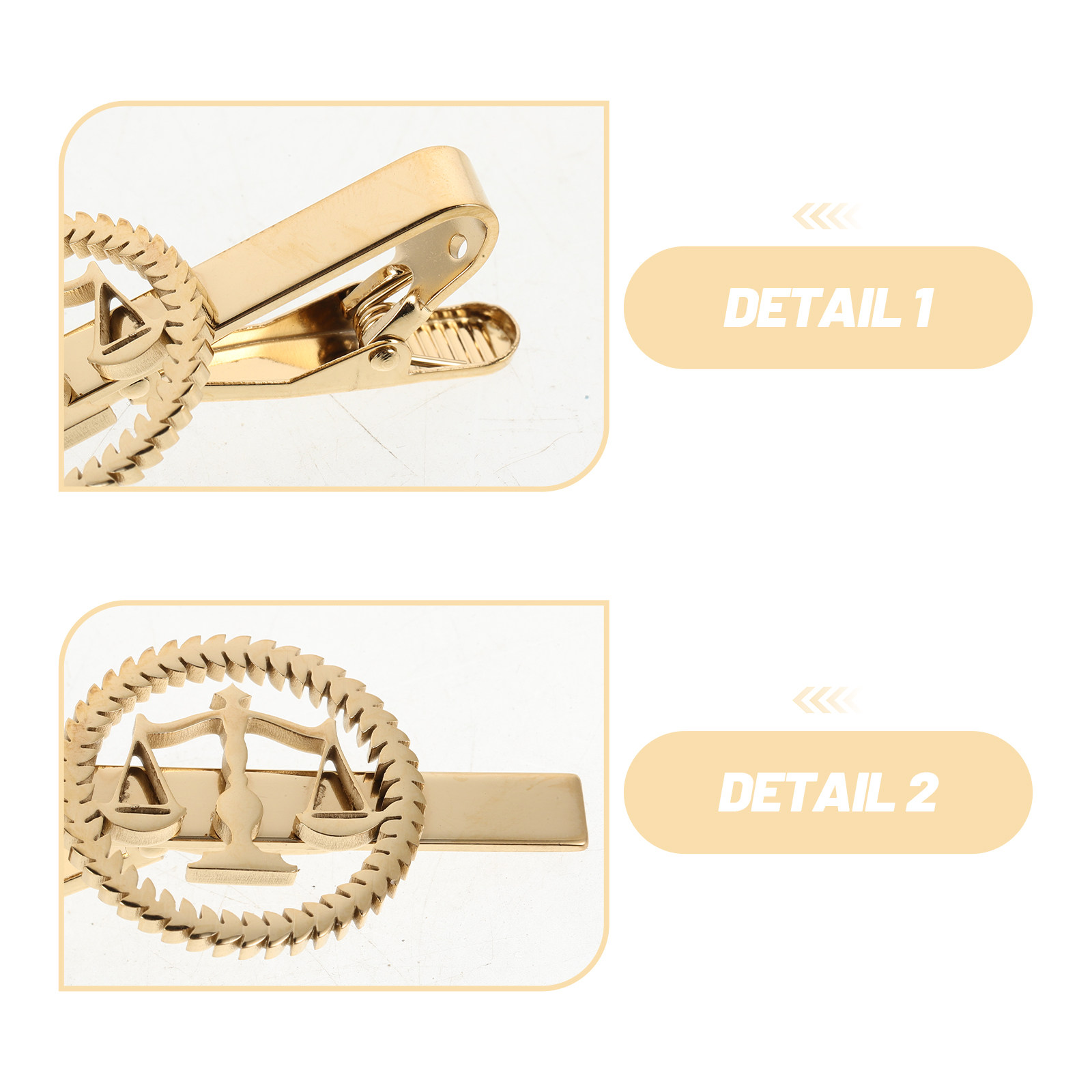 Mens Libra Tie Clip Golden Sta - مراجعة Scale - Men Formals & Ethnic Wear وسعره