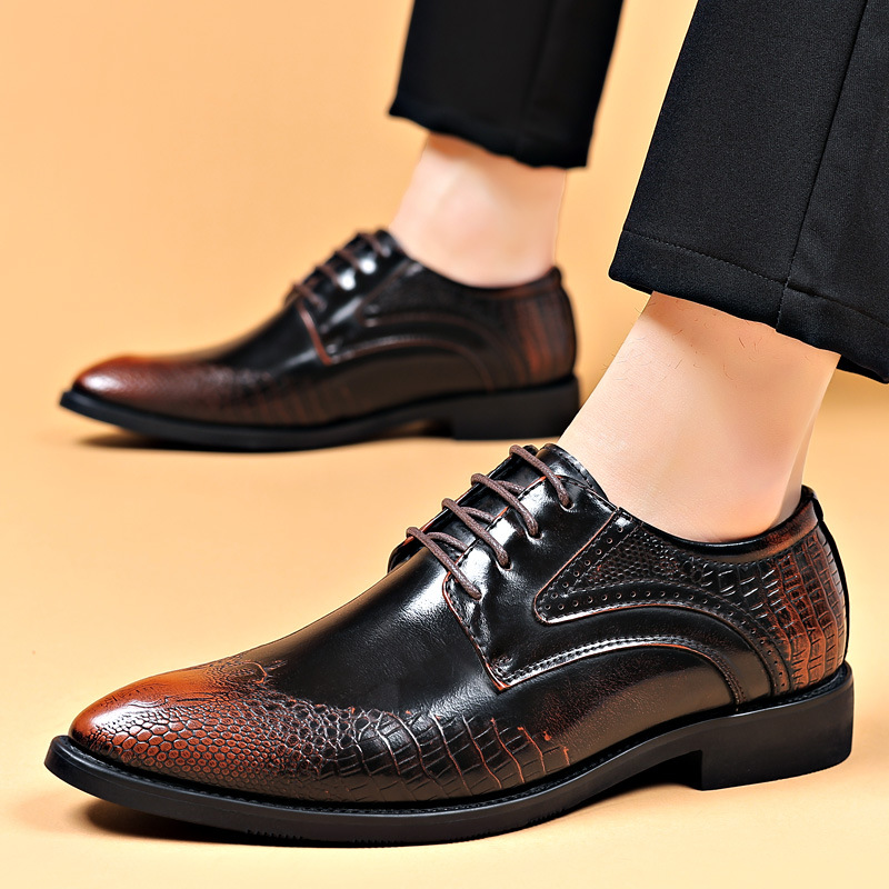 Men Dress Shoes Scale Pattern  - مراجعة Scale - Men Formals & Ethnic Wear وسعره