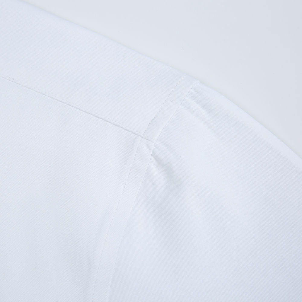 White Solid Color Men's Long S - مراجعة Men Formal Wear Shirts وسعره