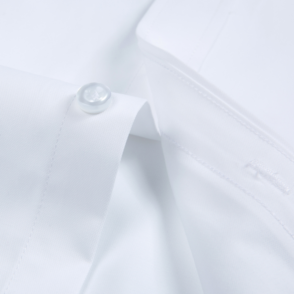 White Solid Color Men's Long S - مراجعة Men Formal Wear Shirts وسعره