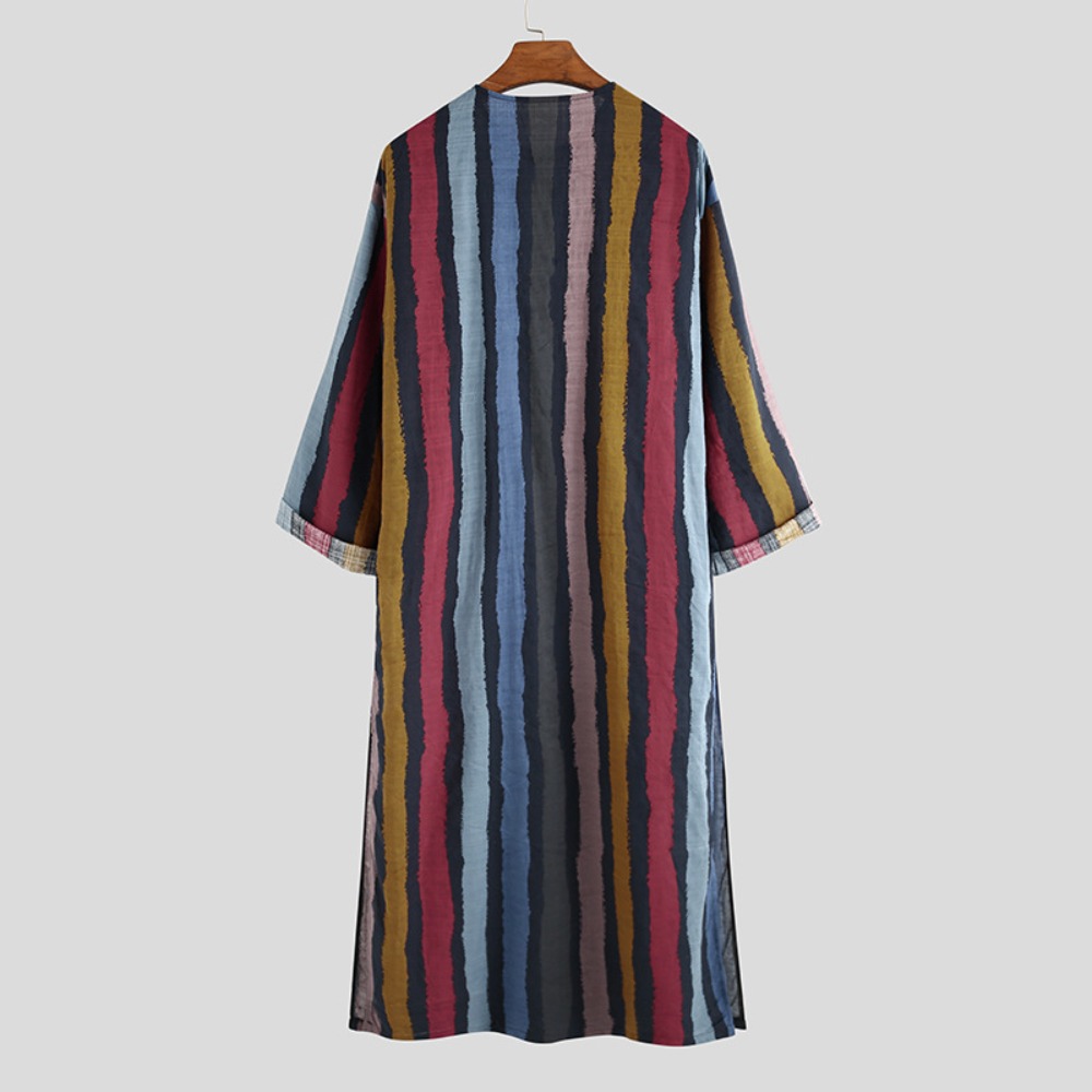 2026 New Striped Printed Musli - مراجعة Men Formal Wear Shirts وسعره