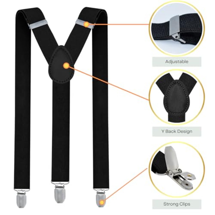 Men’s Suspenders and Bow Tie S - مراجعة Men'S Formal Wear With Suspenders وسعره