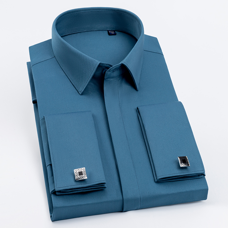Men's French cufflinks shirt,  - مراجعة Men Formal Wear Shirts وسعره