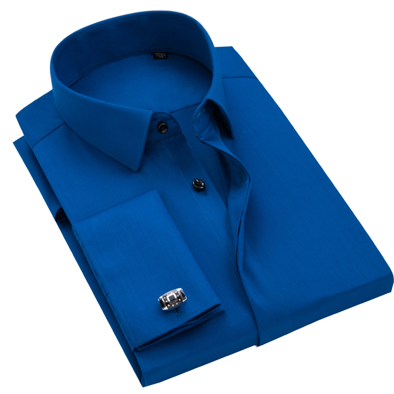 Men's French cufflinks shirt,  - مراجعة Men Formal Wear Shirts وسعره
