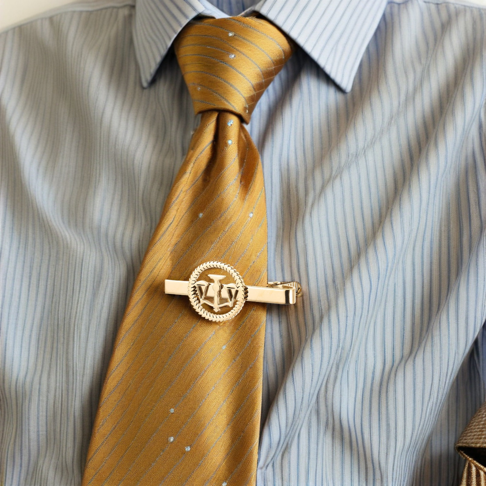 Libra Tie Clip Golden Stainles - مراجعة Scale - Men Formals & Ethnic Wear وسعره
