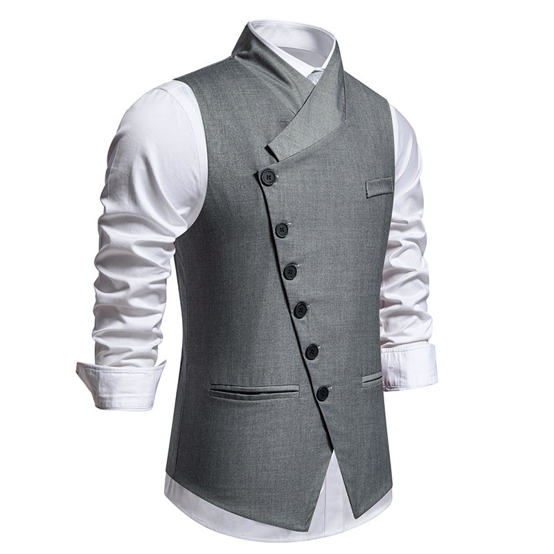 New Men's Suit Vests Fashion S - مراجعة Formal Vest Waistcoat وسعره