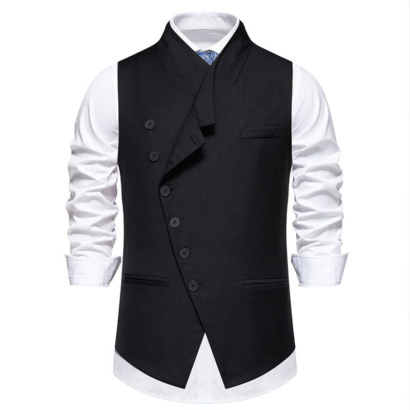 New Men's Suit Vests Fashion S - مراجعة Formal Vest Waistcoat وسعره
