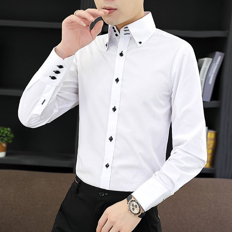 Spring Autumn Men's Executive  - مراجعة Men Formal Wear Shirts وسعره