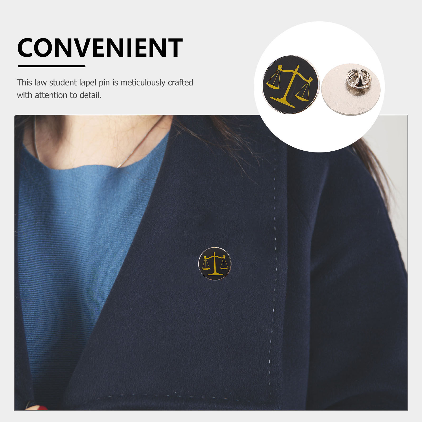 2Pcs Justice Scale Brooch Lawy - مراجعة Scale - Men Formals & Ethnic Wear وسعره
