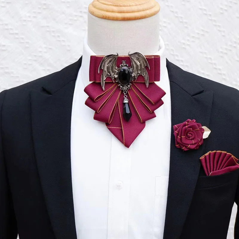 Men's Bow Tie Brooch Set Briti - مراجعة Men Formal Wear Shirts وسعره