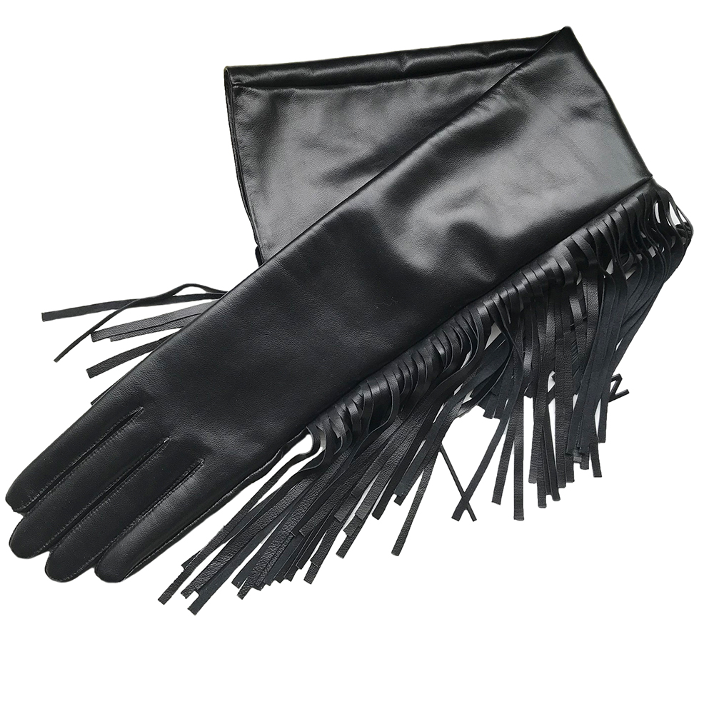 Women's Long Gloves Fringe Tas - مراجعة Formal Glove Leather وسعره