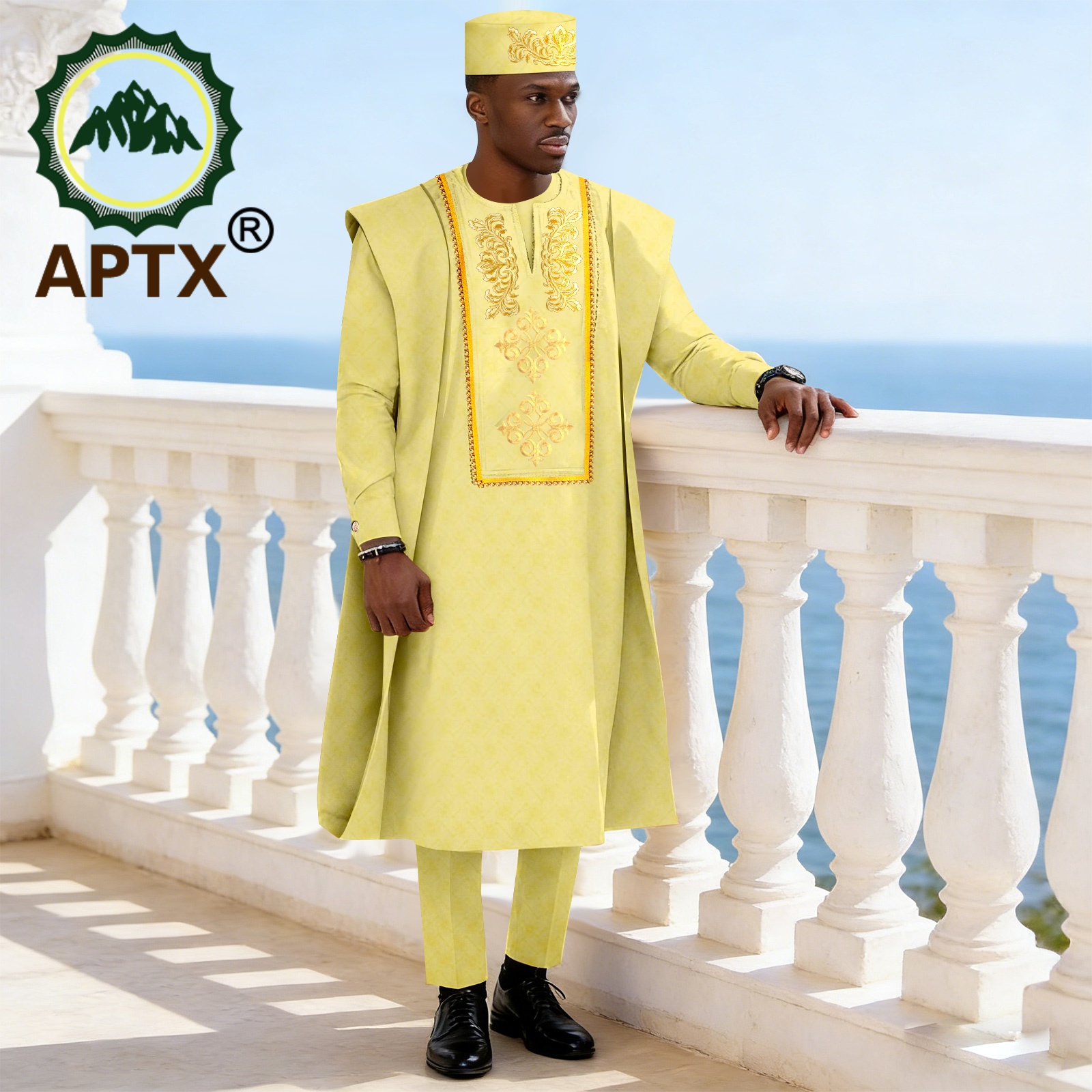 African Traditional Men's 3-Pi - مراجعة Men Formal Wear Shirts وسعره