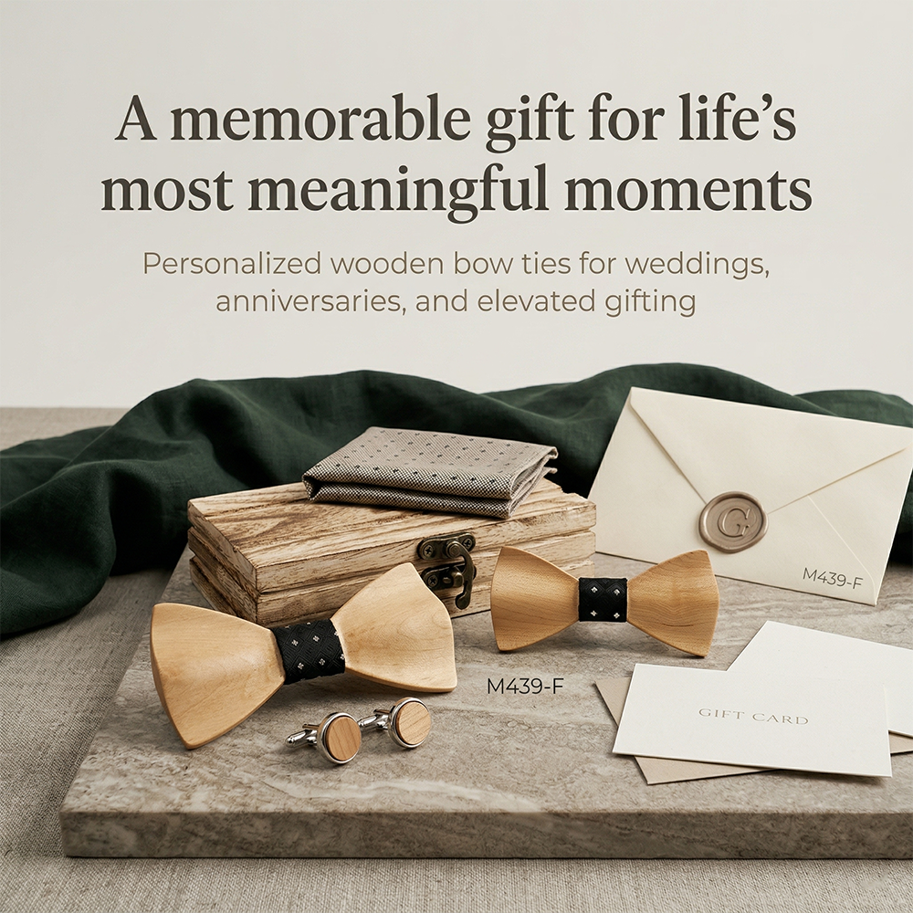 Wooden Bowtie Kit Father and k - مراجعة Formal Wear For Men Kids وسعره