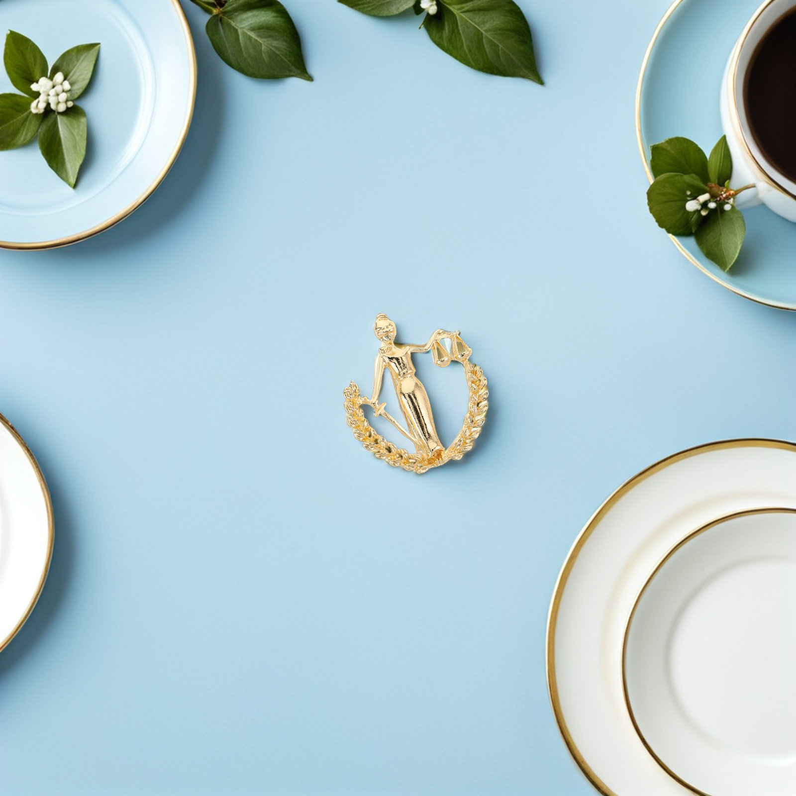 2Pcs Lawyer Brooch Pin Men Sca - مراجعة Scale - Men Formals & Ethnic Wear وسعره